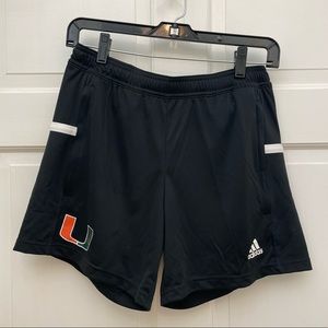 NWOT University of Miami Adidas Shorts Size S